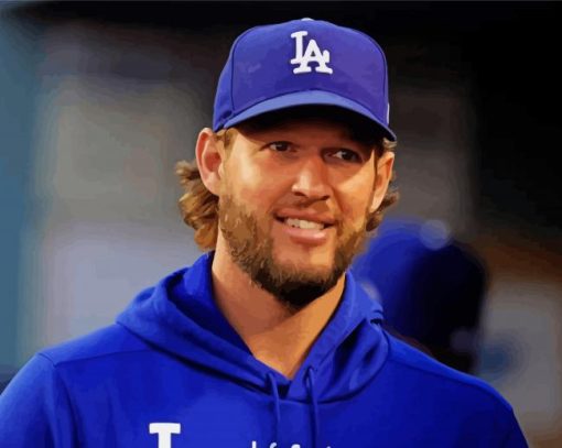 Clayton Kershaw Player paint by number