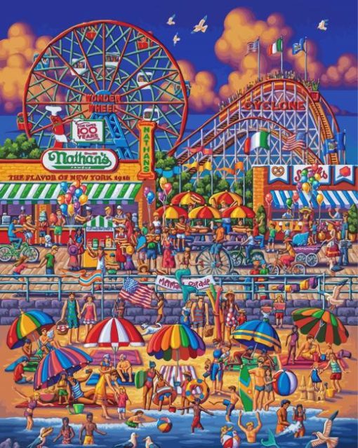 Coney Island Art paint by number
