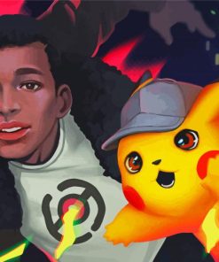 Detective Pikachu Pokemon Art paint by number