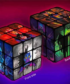 Disney Villains Rubiks Cubes paint by number