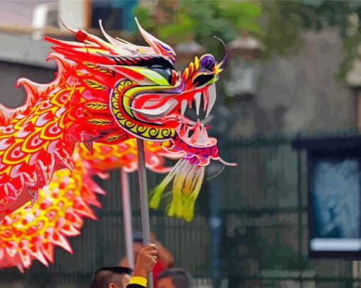 Dragon Dance paint by number