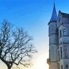 Dunrobin Castle And Tree Silhouette paint by number