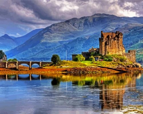 Eilean Donan Castle paint by number