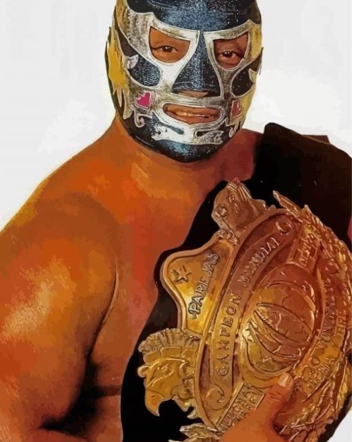 El Canek Professional Wrestler paint by number