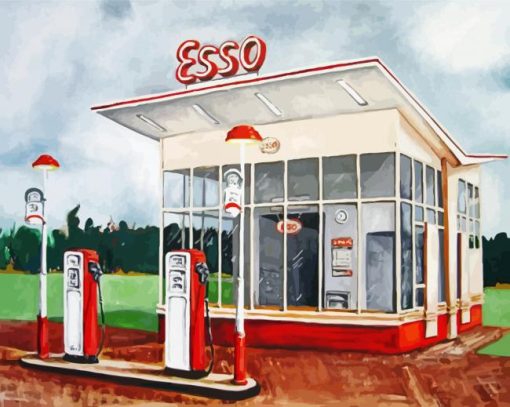 Esso Station paint by number