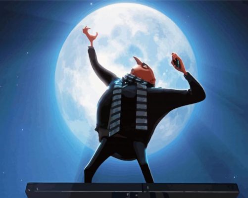 Felonious Gru And Moon paint by number