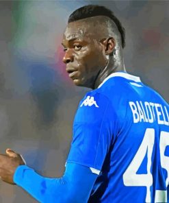 Football Player Mario Balotelli paint by number