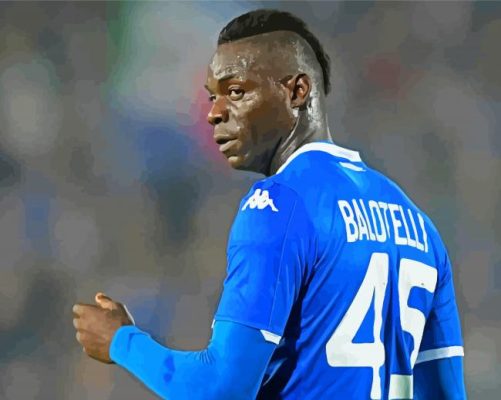 Football Player Mario Balotelli paint by number