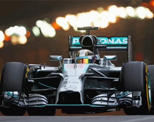Formula 1 Mercedes paint by number