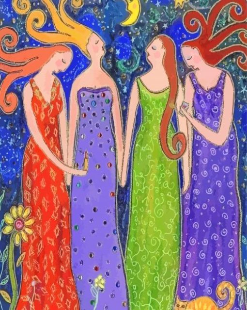 Four Women Art paint by number