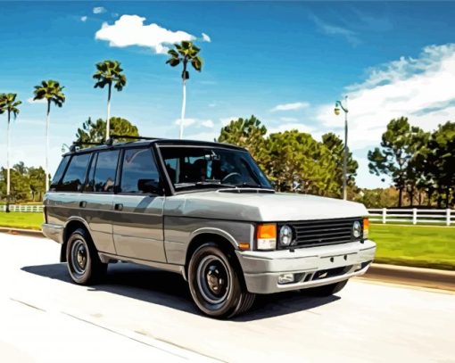 Grey Classic Rover paint by number
