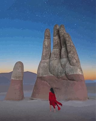 Hand Of The Desert In Atacama Desert paint by number