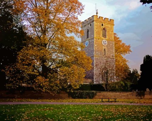 Hayes Hillingdon Tower paint by number