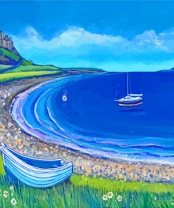 Holy Island Of Lindisfarne Boats Art paint by number