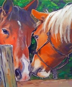 Horse Couple Animals Art paint by number