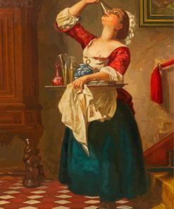 Housemaid Drinking paint by number