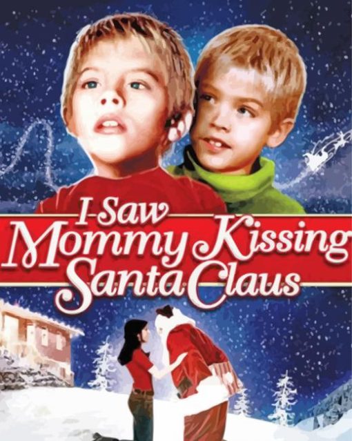 I Saw Mommy Kissing Santa Claus Movie Poster paint by number