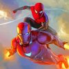 Iron Man And Spider Man Heroes paint by number