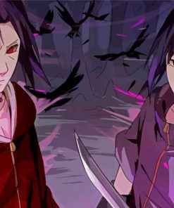 Itachi And Sasuke Naruto Anime paint by number