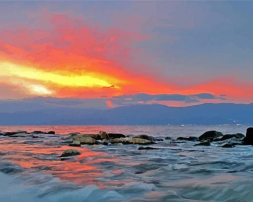 Italy Beach Seascapes paint by number