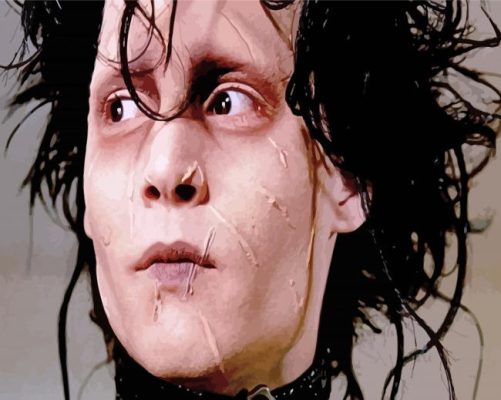 Johnny Depp Edward Scissorhands paint by number