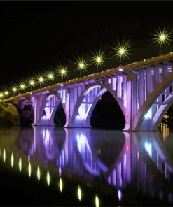 Knoxville Bridge At Night paint by number