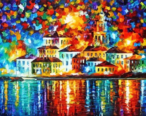 Leonid Afremov Colorful Night paint by number