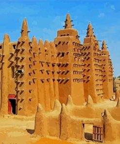 Mali Djenne Mosque paint by number