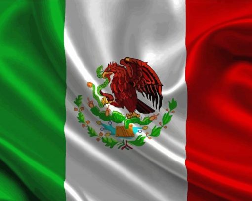 Mexican Flag paint by number