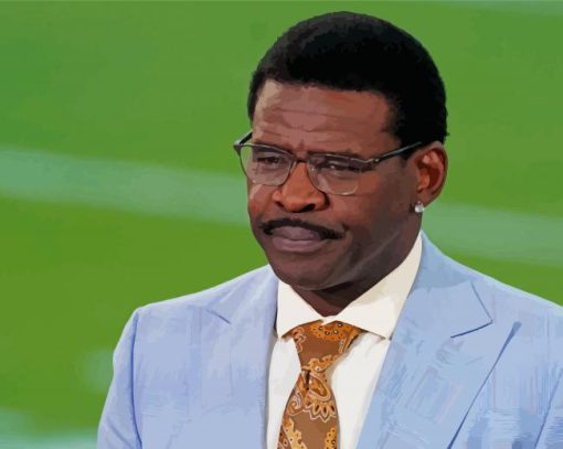Michael Irvin Sports Commentator paint by number