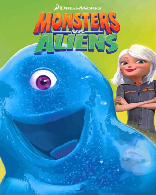 Monsters Vs Aliens Poster paint by number