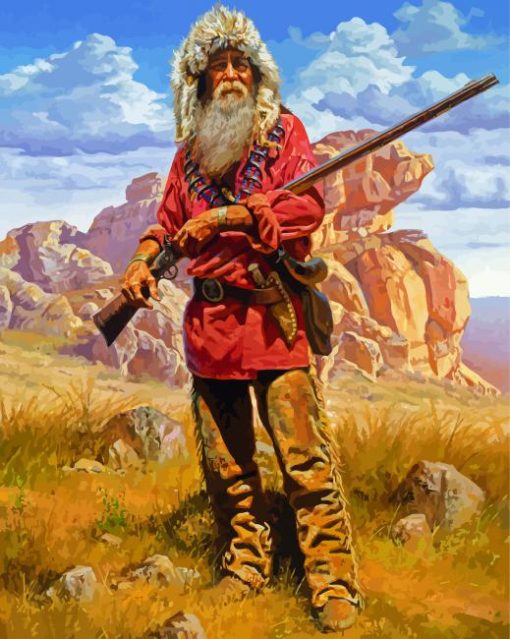 Native Mountain Man paint by number