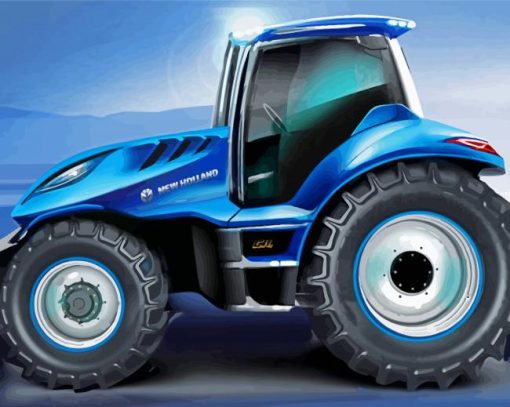 New Holland Tractor paint by number