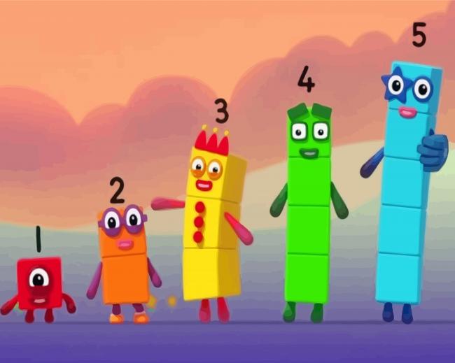 Numberblocks Characters Paint By Numbers - Paintings by Numbers