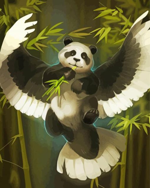Panda With Wings paint by number