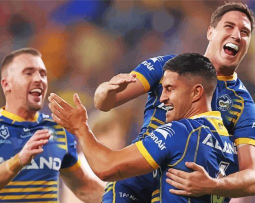 Parramatta Eels Rugby League Team paint by number
