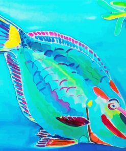 Parrot Fish Art paint by number