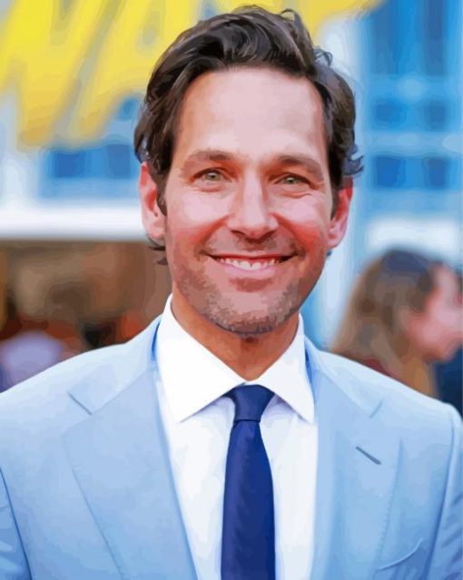 Paul Rudd In Suit paint by number