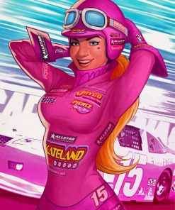 Penelope Pitstop Hanna Barbera paint by number