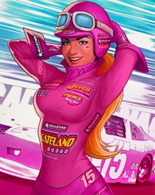 Penelope Pitstop Hanna Barbera paint by number