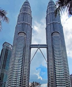 Petronas Twin Towers Kuala Lampur paint by number