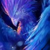 Phoenix Blue Bird paint by number