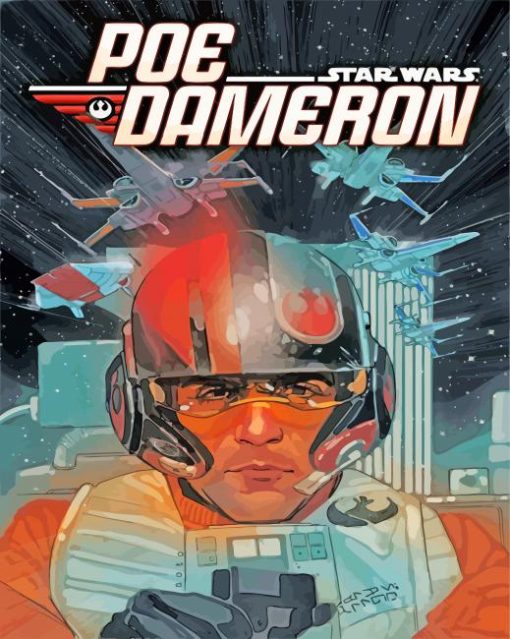 Poe Dameron Marvel Poster paint by number