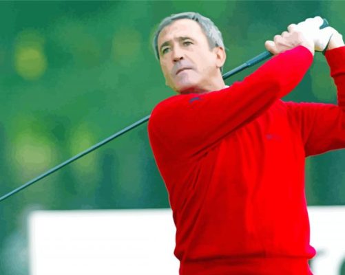 Professional Golfer Seve Ballesteros paint by number