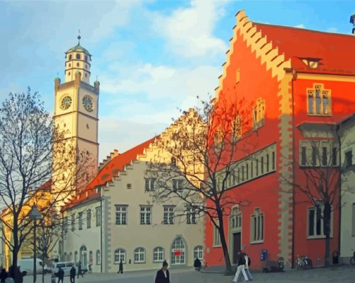 Ravensburg City Buildings paint by number