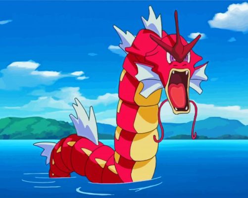 Red Gyarados paint by number