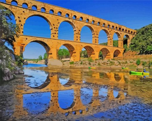 Roman Aqueduct France paint by number