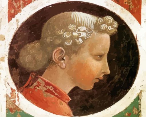 Roundel With Head By Paolo Uccello paint by number