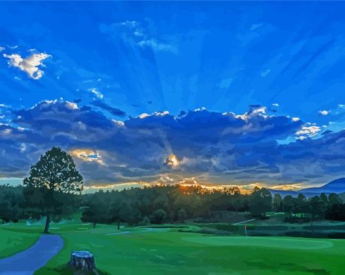 Ruidoso New Mexico At Morning Paint by number