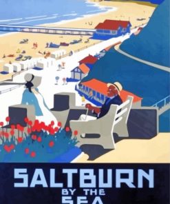 Saltburn By The Sea Poster paint by number